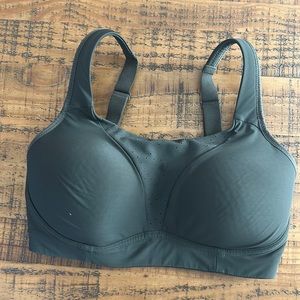 Lululemon Run Times Bra High Support Workout Sporty Sports Bra Olive Sz 32DD